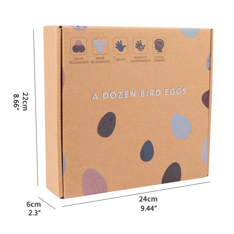 12PCS Portable Wood Simulation Eggs DIY Easter Egg for Home