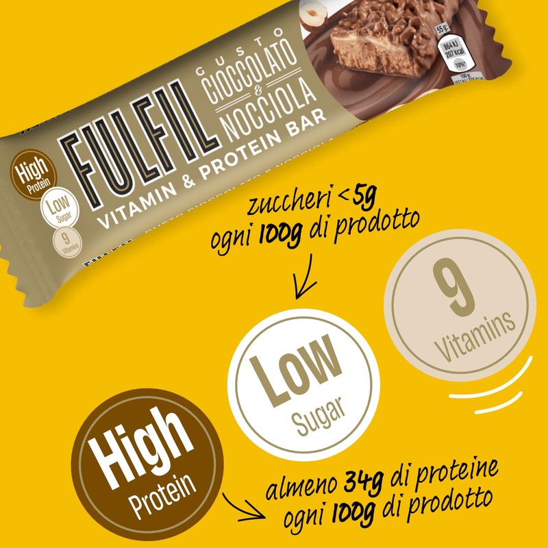 Fulfil Barrette vitaminiche e proteiche - Gusto frusta al cioccolato