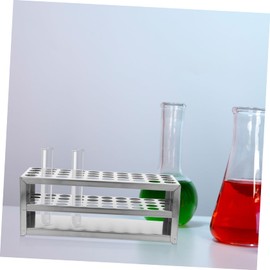 Gatuida 40holes Sturdy Stainless Steel Tube Stand Holder for Chemistry Lab Use
