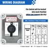 KEYMOO 40A Rotary Changeover Switch with Removable Key Lock, 660V