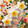 6 Pack 20" Plumeria Balloons Hawaiian Tropical Foil,Plumeria