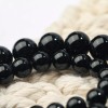 vanilla mountain Natural Black Agate Protective Stone Gemstone Beads for