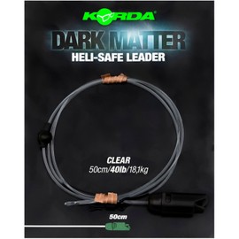 Korda Carp Assembly for Carp Fishing 50 cm 40 lb Dark Matter Leader Heli Safe, Colour: Clear