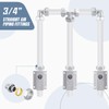 Yaocom 6 Pcs 3/4" Straight Air Piping Fittings, Brass-nickel Plated,