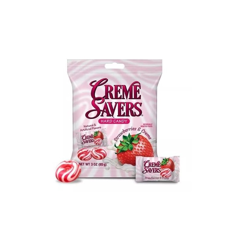Cream Savers Strawberries & Cream, 6.25 Ounce Bag (Pack of
