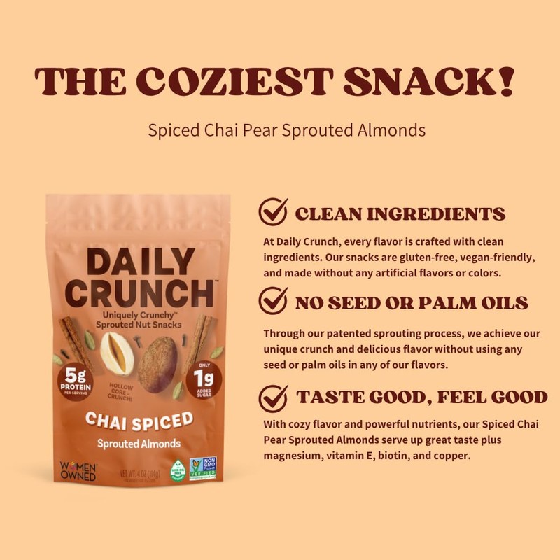 Daily Crunch Sprouted Almonds and Dehydrated nuts for a Unique