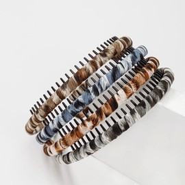 STHUAHE4PC Multicolor Protection Resin Teeth Comb Hair Hoop Hairband Headband Hair Accessories by Beauty hair (Multi-colored-No.26)