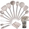 HOTEC 446°F Heat Resistant Silicone Kitchen Utensils, Cooking Utensil Set,