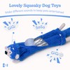 SHARLOVY Dog Squeaky Toys No Stuffing 3 Pack Plush Dog