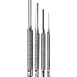 PB Swiss Tools Pin Punch Set PB 873 | 100% Swiss Made | 4-Piece (2/3/5/6 mm) Corded Pin Punch Set for Safe Driving Out or Driving Through Rivets, Pin, Bolts