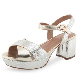 Aerosoles Women's Cosmos Heeled Sandal, Gold, 7