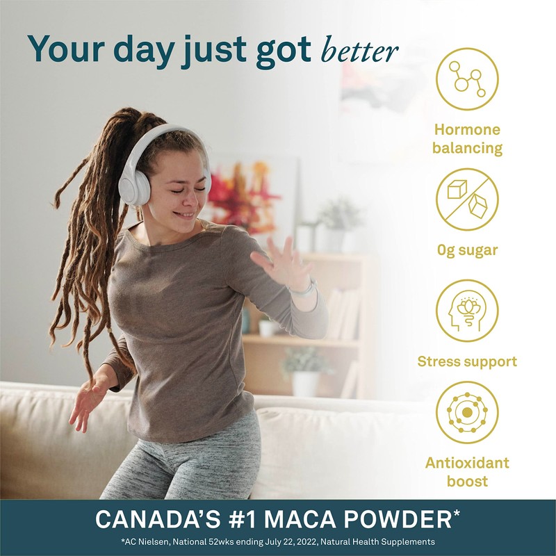 Organika Maca Certified Organic Powder- Gelatinized for High Bioavialability, Hormone