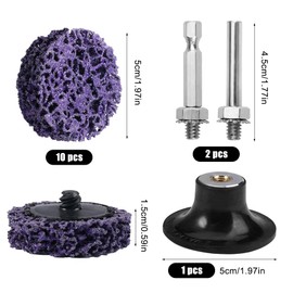 CSD Disc Grinding Disc Drill 50 mm, 2 Inch Coarse Grinding Disc, Coarse Cleaning Disc with Disc Pad Holder, Nylon Fabric Disc for Angle Grinder Removal of Paint Rust Welds