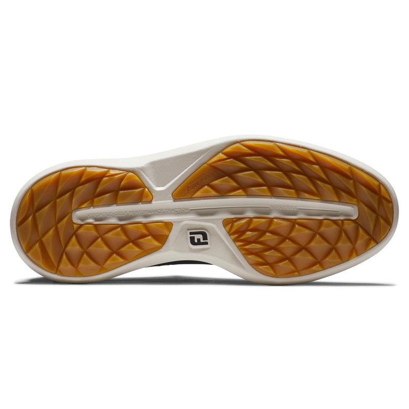 FootJoy Men's Traditions Knit Golf Shoe, Navy/Navy/Tan, 13