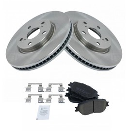 TRQ Front Brake Pad & Rotor Kit Brake Pads Brake Rotor Ceramic Compatible with 2006 Lexus GS300 2009-2015 IS250