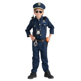 Dress Up America Police Costume for Kids – Realistic Cop Uniform with Shirt, Pants, Hat & Accessories - Halloween Costume