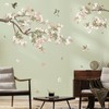 decalmile Flower Tree Branch Wall Stickers Cherry Blossom Floral Birds