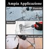 KAFUWELL Scalpello SDS-Plus per Piastrelle, 194×78 mm, Angolato 25°, 42CrMo