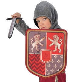 Krause & Sohn Knight Set Sword & Shield Leo Lionheart Foam for Children 2-Piece Toy Set Role Play Fancy Dress, multicoloured