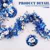 Sosation 100 ft Hanukkah Tinsel Garland Blue and Silver Metallic