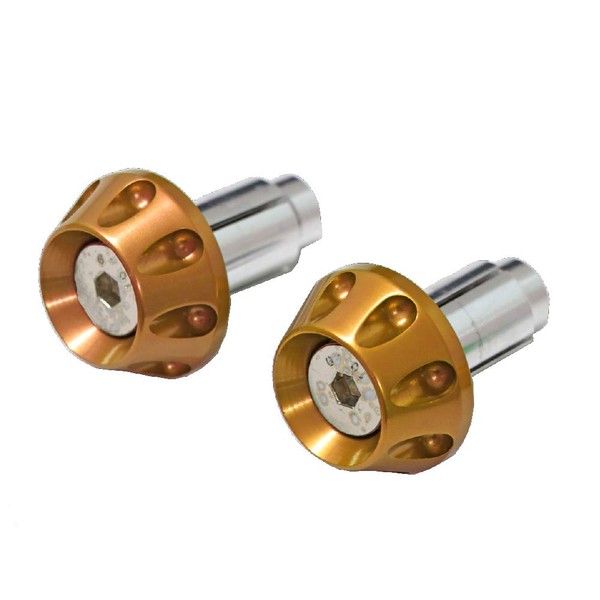 Moto Base MBBED-03 Handle Parts Universal Aluminum Bar End (Gold/Inner