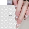 FSpronail Ombre French Tip Nail Stickers 12 Sheets 3D Line