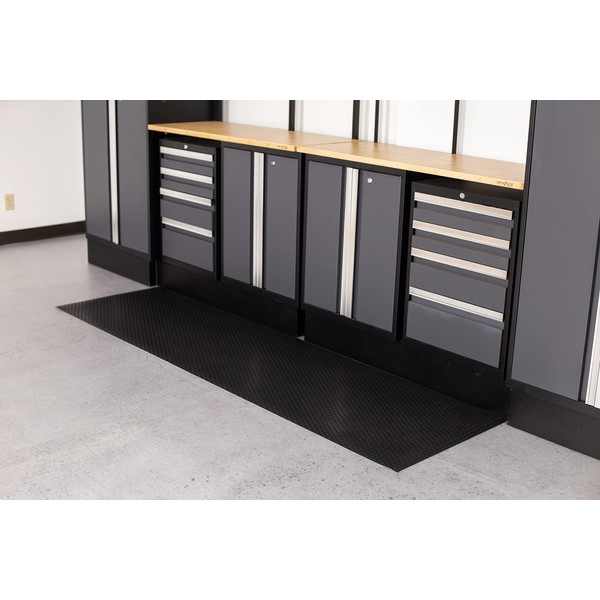 G-Floor Performance Vinyl Garage Runner Small Coin Pattern (Midnight Black,