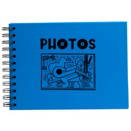 EXACOMPTA - Ref 15185E - Musicart Blue Photo Album - 50 Photos - 50 Black Pages - Format 23 x 16 cm - Blue Cover with Black Marking