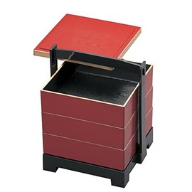 若泉 Lacquerware 手提 Base with Double 5 Dimension Grain Weight Vermillion 渕 Gold (Black) H – 155 – A 1 – 431 – 7