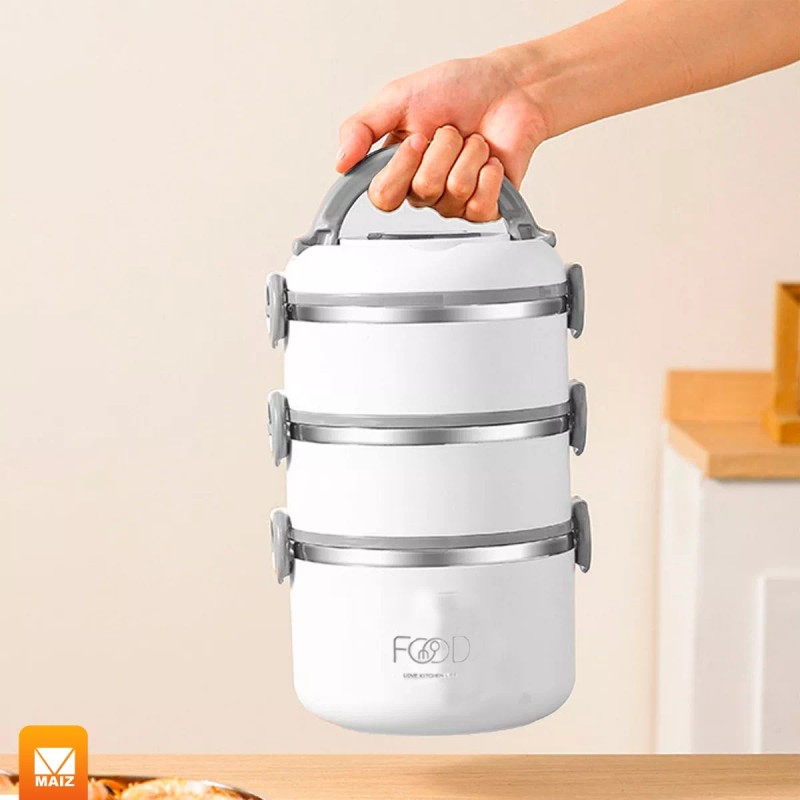 Maíz Contenedor Fiambrera Lunch Box Sopa Acero Inoxidable Termico