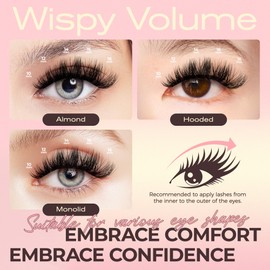 LASHVIEW Lash-Extension-Clusters COMFYLASH D Curl Lash Clusters Natural Look Cluster Lashes Extensions Super Thin Band & Soft Lashes Reusable CT08