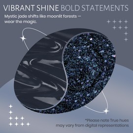 ABAC Solid Gel Nail Polish Set,Full-size 2 Colors Grey Blue & Glitter Blue Soak Off UV Gel Polish kit,Ombre Patting Gel,Nail Art Manicure Salon DIY Design at Home Gift for Woman