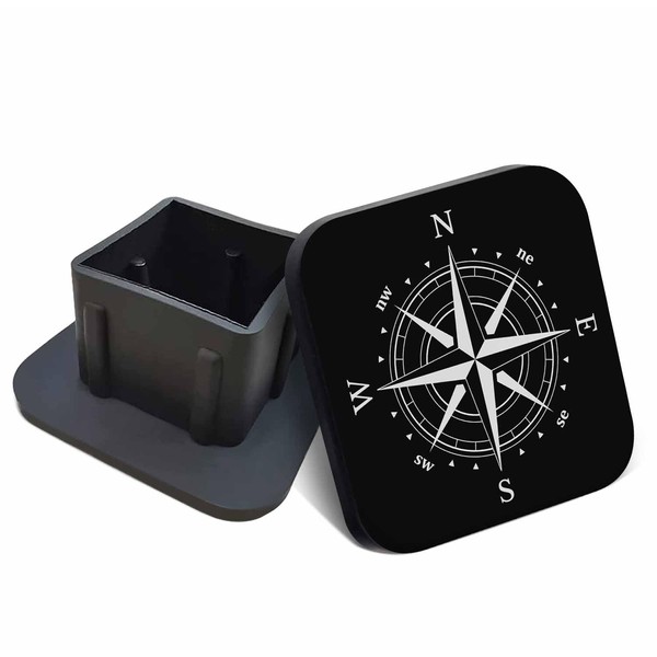 Swono Trailer Hitch Dust Plug Cross in Retro Text 2x2