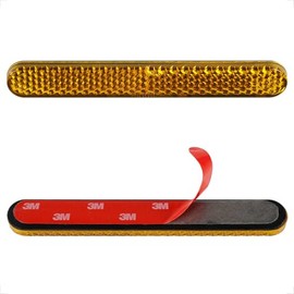 evermotor 2 St√ºck Mini 100 X 13 X 7 mm Motorrad Fahrrad E4 Reflektor Gelb hinten Selbstklebend R√ºckstrahler Katzenauge Multifunktional Scooter e-gepr√ºft