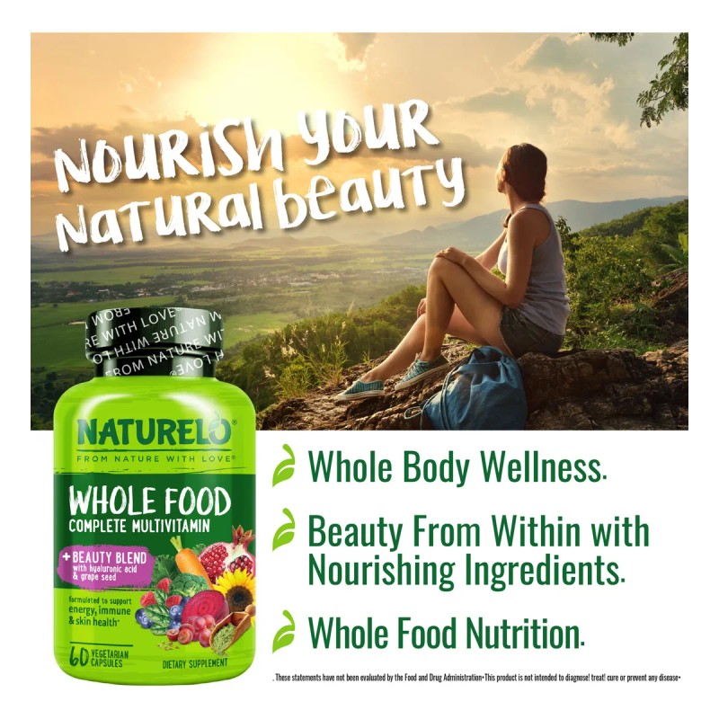 Naturelo Multivitaminico Natural Para Cabello Piel Uñas 60