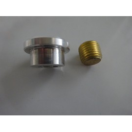Prairie View Industries Aluminum Bung Drain Plug w/Brass Plug Pontoon Boat Vessel Gas Tank Oil Tank