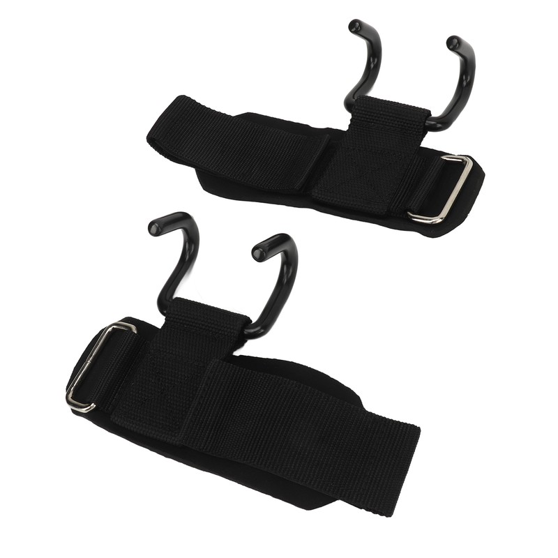 2pcs Weight Lifting Hook Heavy Duty Wrist Wraps Power Weight