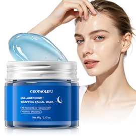 Máscara facial de colágeno para mujeres, mascarilla hidratante y reafirmante para el cuidado de la piel, mascarilla facial para todo tipo de piel (2.1