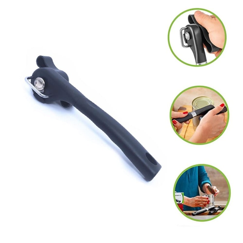 Manual Can Opener - Can Opener Without Sharp Edges, Ergonomic