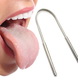 Metal Tongue Scraper Stainless Steel Mouth Health Bad Breath Cleaning Toxins