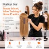 24-Inch Hairdressing Mannequin Head with Synthetic Fiber Hair – Styling,