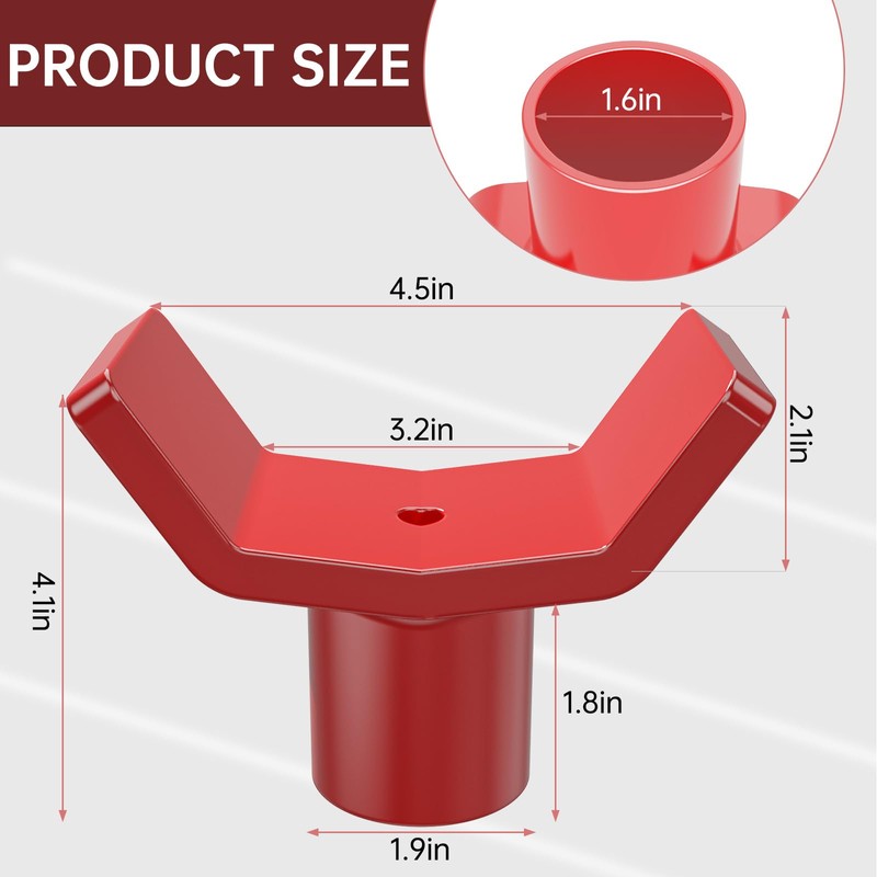 ForoGore Red Bottle Jack Adapter for 12t Jack Heavy Duty