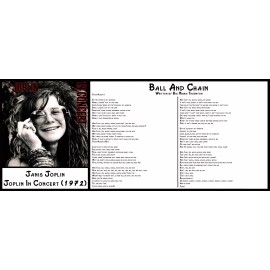 Album Lyric Poster - Janis Joplin - Janis In Concert (1972) - Ball and Chain