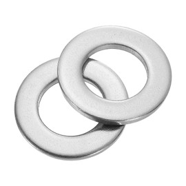 sourcing map 10Pcs M24 Flat Washer, 304 Stainless steel 24mm ID x 44mm OD x 4mm Thick for Bolt Screw, Factories Repair, Kitchens, Shops, and Outdoor Construction, Silvery