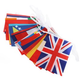 European Flag Bunting - 10m 33ft - 24 Flag - Polyester all Weather European Bunting for Outdoor Indoor Sporting Events, Street Parties, Festivals and Celebrations