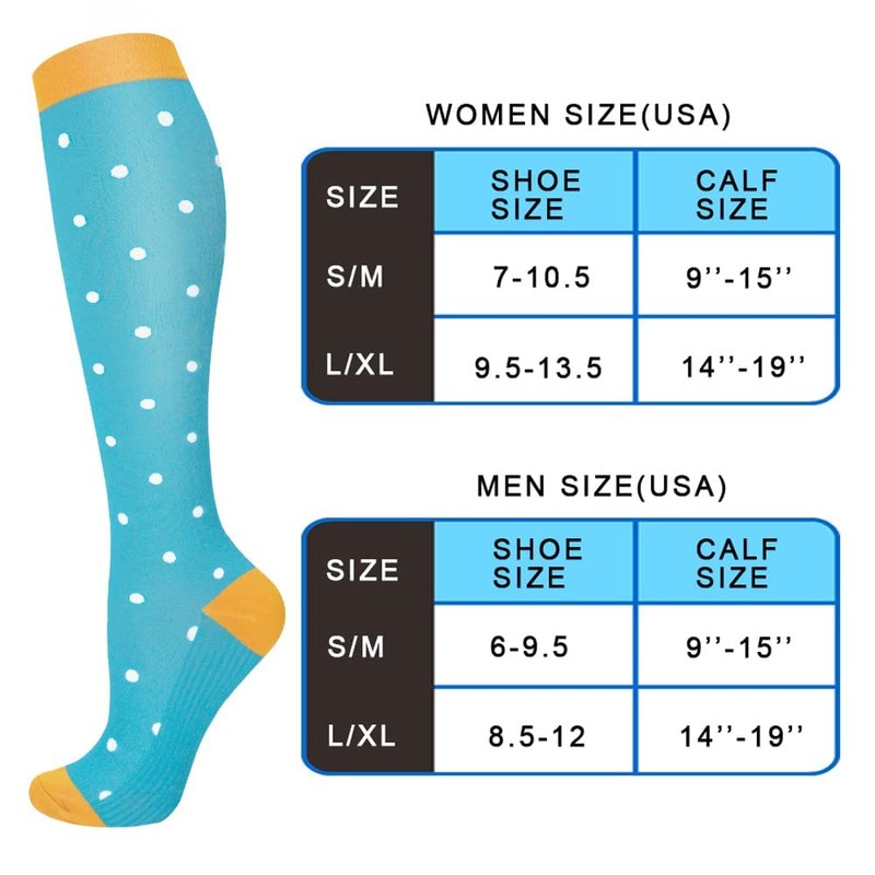 CTHH 7 Pairs Graduated Copper Compression Socks Women & Men