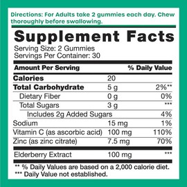 Vitamin world Defense Elderberry Immune Support Gummies