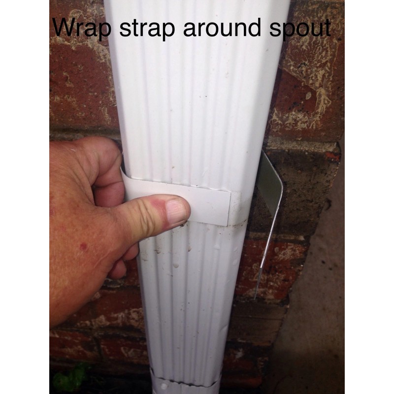 Downspout Straps ALUMINUM WRAP AROUND RAIN GUTTER DOWNSPOUT STRAPS 2x3