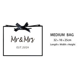 ANFENG Mr&Mrs 2024 Birthday Keepsake Gift Vintage Bag Medium for Women Mom Anniversary Novelty Party Paper Bags Shopping Idea Fifty(Medium Size)