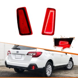 ADIIL Rear Bumper Reflector Red LED Tail Brake Lights Fog Lights For 15-20 Subaru Outback Back Bumper Reflectors Left & Right Red Les Replace#84281AL00A,84281AL01A